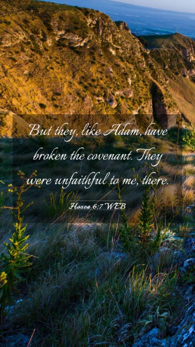 Picture 03 - Hosea 6:7 WEB Mobile Phone Wallpaper - But they, like Adam, have broken the covenant. - Mobile Bible Verse Wallpaper