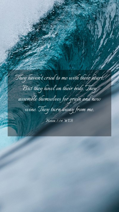 Picture 03 - Hosea 7:14 WEB Mobile Phone Wallpaper - They haven't cried to me with their heart, But - Mobile Bible Verse Wallpaper