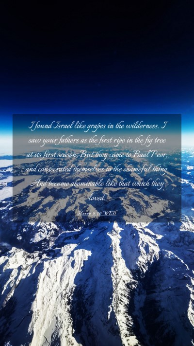 Picture 03 - Hosea 9:10 WEB Mobile Phone Wallpaper - I found Israel like grapes in the wilderness. I - Mobile Bible Verse Wallpaper
