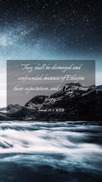Picture 03 - Isaiah 20:5 WEB Mobile Phone Wallpaper - They shall be dismayed and confounded, because of - Mobile Bible Verse Wallpaper