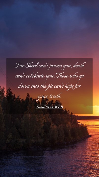 Picture 03 - Isaiah 38:18 WEB Mobile Phone Wallpaper - For Sheol can't praise you, death can't celebrate - Mobile Bible Verse Wallpaper
