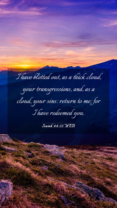 Picture 03 - Isaiah 44:22 WEB Mobile Phone Wallpaper - I have blotted out, as a thick cloud, your - Mobile Bible Verse Wallpaper