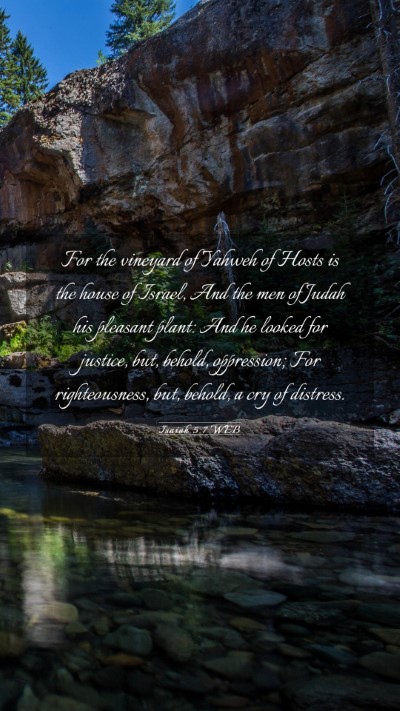 Picture 03 - Isaiah 5:7 WEB Mobile Phone Wallpaper - For the vineyard of Yahweh of Hosts is the house - Mobile Bible Verse Wallpaper