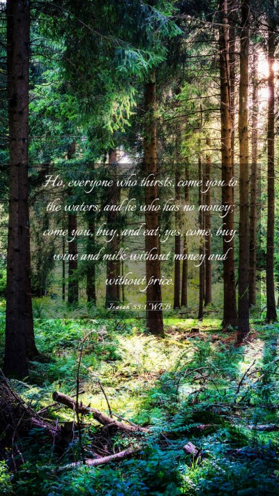 Picture 03 - Isaiah 55:1 WEB Mobile Phone Wallpaper - Ho, everyone who thirsts, come you to the waters, - Mobile Bible Verse Wallpaper