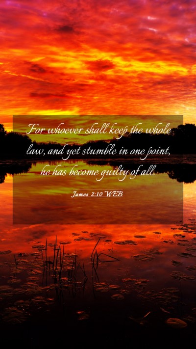 Picture 03 - James 2:10 WEB Mobile Phone Wallpaper - For whoever shall keep the whole law, and yet - Mobile Bible Verse Wallpaper