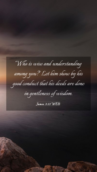 Picture 03 - James 3:13 WEB Mobile Phone Wallpaper - Who is wise and understanding among you? Let him - Mobile Bible Verse Wallpaper