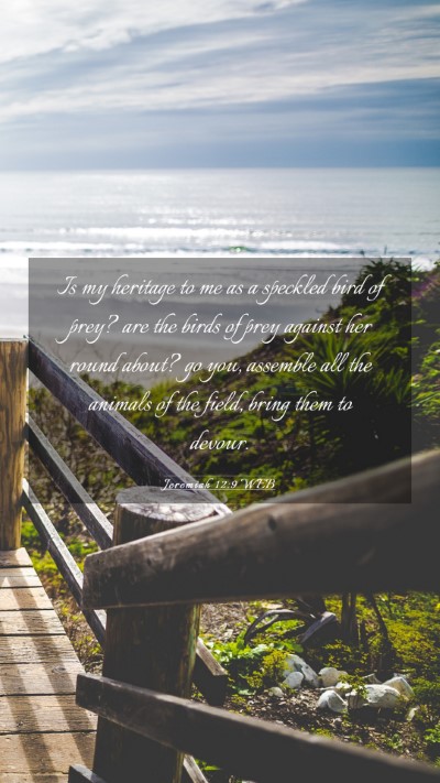 Picture 03 - Jeremiah 12:9 WEB Mobile Phone Wallpaper - Is my heritage to me as a speckled bird of prey? - Mobile Bible Verse Wallpaper