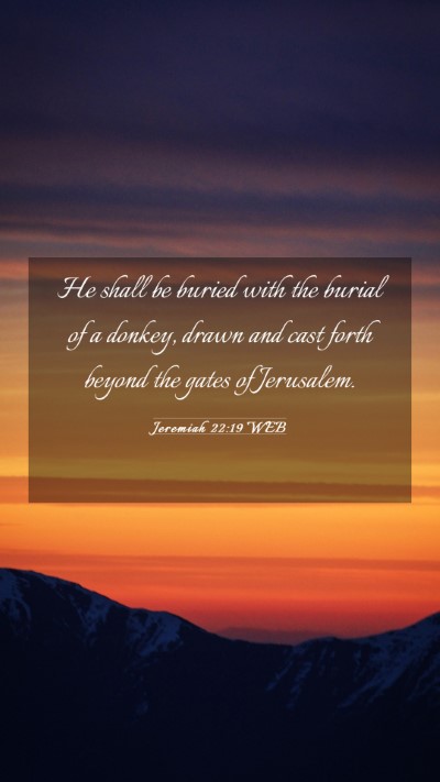 Picture 03 - Jeremiah 22:19 WEB Mobile Phone Wallpaper - He shall be buried with the burial of a donkey, - Mobile Bible Verse Wallpaper