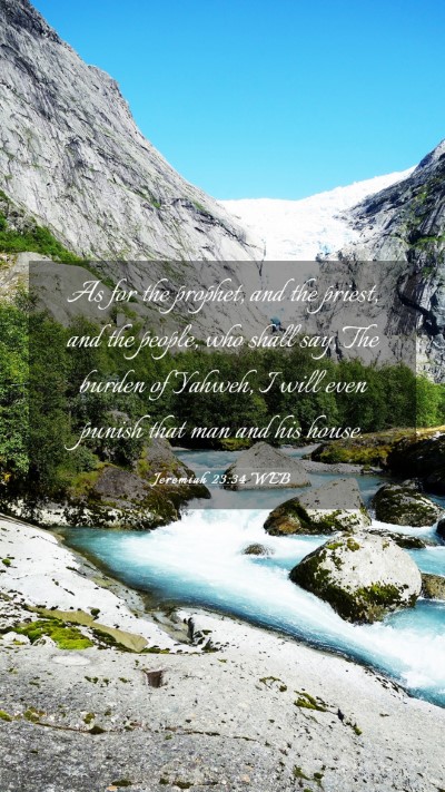 Picture 03 - Jeremiah 23:34 WEB Mobile Phone Wallpaper - As for the prophet, and the priest, and the - Mobile Bible Verse Wallpaper