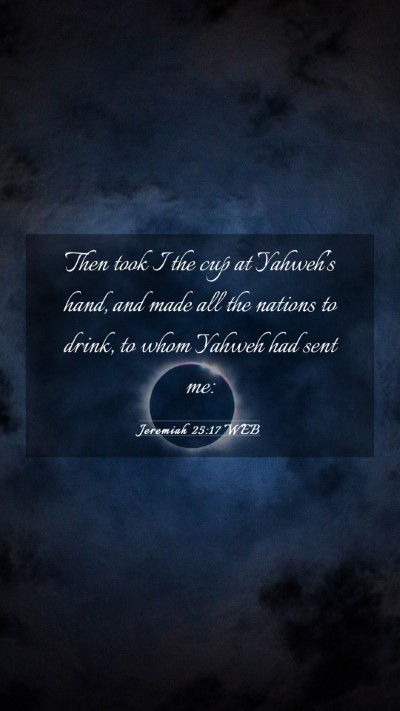Picture 03 - Jeremiah 25:17 WEB Mobile Phone Wallpaper - Then took I the cup at Yahweh's hand, and made - Mobile Bible Verse Wallpaper