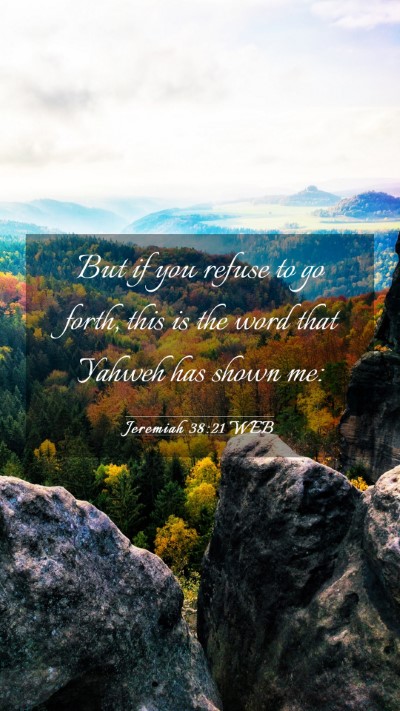 Picture 03 - Jeremiah 38:21 WEB Mobile Phone Wallpaper - But if you refuse to go forth, this is the word - Mobile Bible Verse Wallpaper