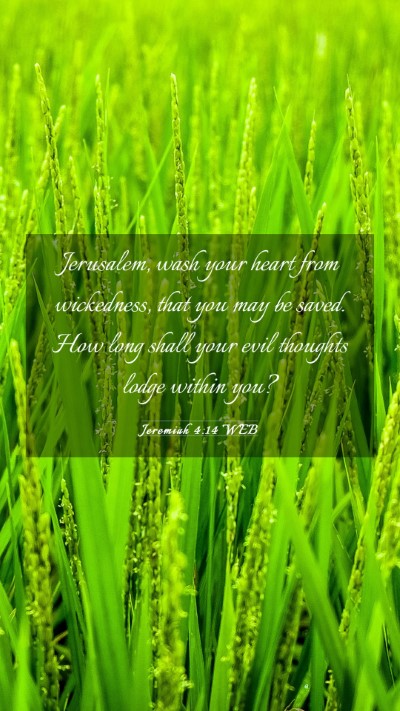 Picture 03 - Jeremiah 4:14 WEB Mobile Phone Wallpaper - Jerusalem, wash your heart from wickedness, that - Mobile Bible Verse Wallpaper