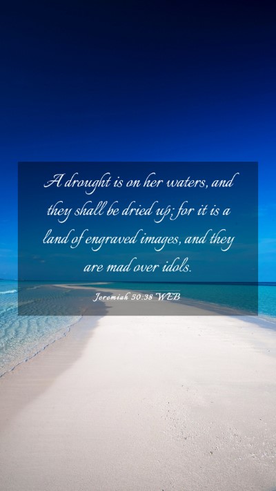 Picture 03 - Jeremiah 50:38 WEB Mobile Phone Wallpaper - A drought is on her waters, and they shall be - Mobile Bible Verse Wallpaper