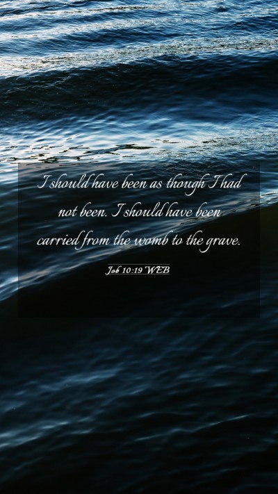 Picture 03 - Job 10:19 WEB Mobile Phone Wallpaper - I should have been as though I had not been. I - Mobile Bible Verse Wallpaper