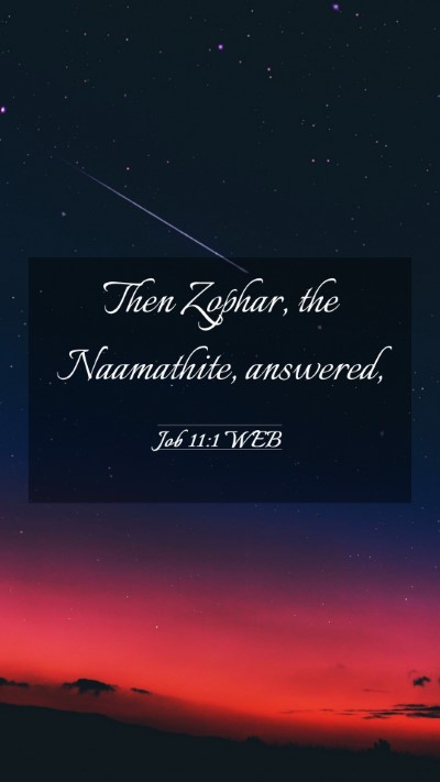 Picture 03 - Job 11:1 WEB Mobile Phone Wallpaper - Then Zophar, the Naamathite, - Mobile Bible Verse Wallpaper