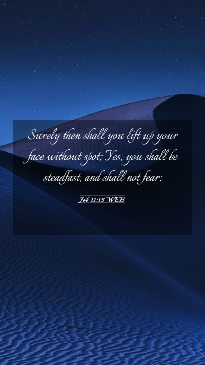Picture 03 - Job 11:15 WEB Mobile Phone Wallpaper - Surely then shall you lift up your face without - Mobile Bible Verse Wallpaper