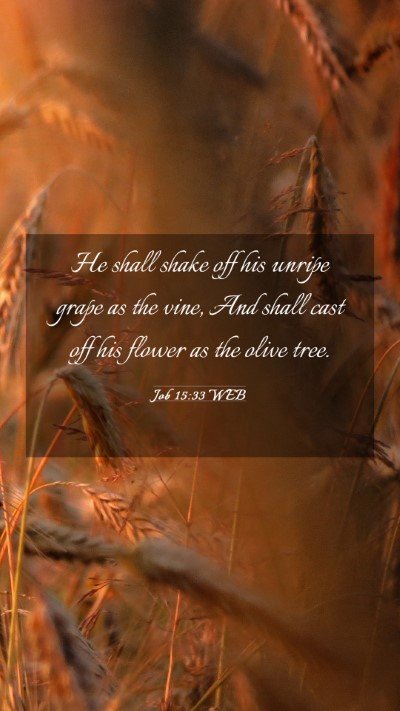 Picture 03 - Job 15:33 WEB Mobile Phone Wallpaper - He shall shake off his unripe grape as the vine, - Mobile Bible Verse Wallpaper
