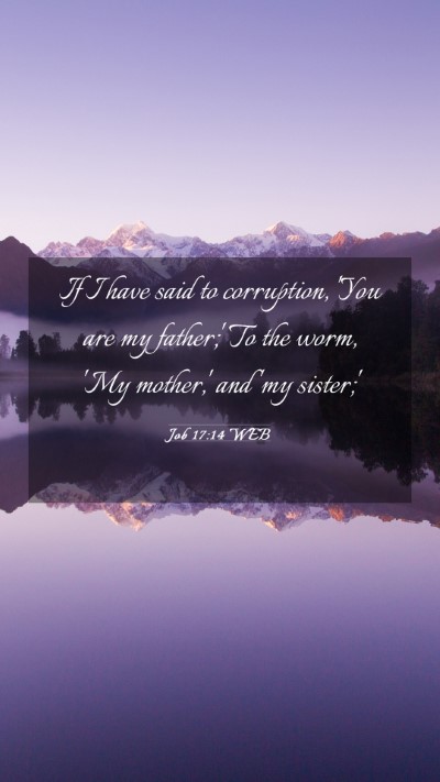Picture 03 - Job 17:14 WEB Mobile Phone Wallpaper - If I have said to corruption, 'You are my - Mobile Bible Verse Wallpaper