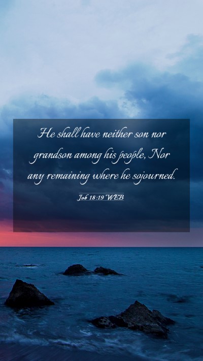 Picture 03 - Job 18:19 WEB Mobile Phone Wallpaper - He shall have neither son nor grandson among his - Mobile Bible Verse Wallpaper