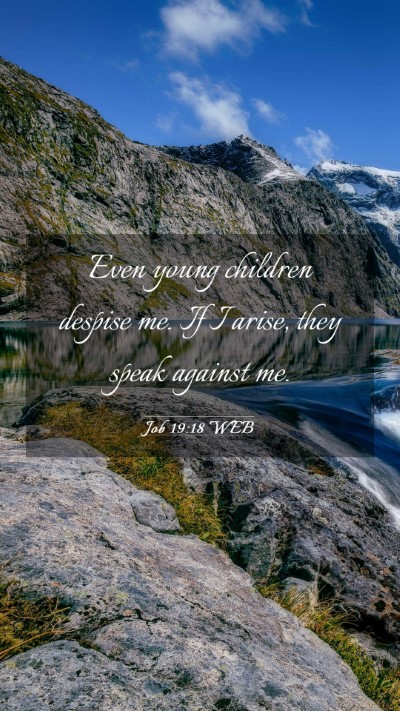 Picture 03 - Job 19:18 WEB Mobile Phone Wallpaper - Even young children despise me. If I arise, they - Mobile Bible Verse Wallpaper