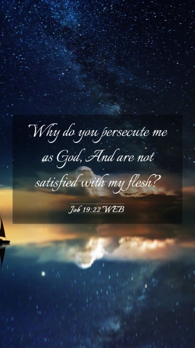 Picture 03 - Job 19:22 WEB Mobile Phone Wallpaper - Why do you persecute me as God, And are not - Mobile Bible Verse Wallpaper