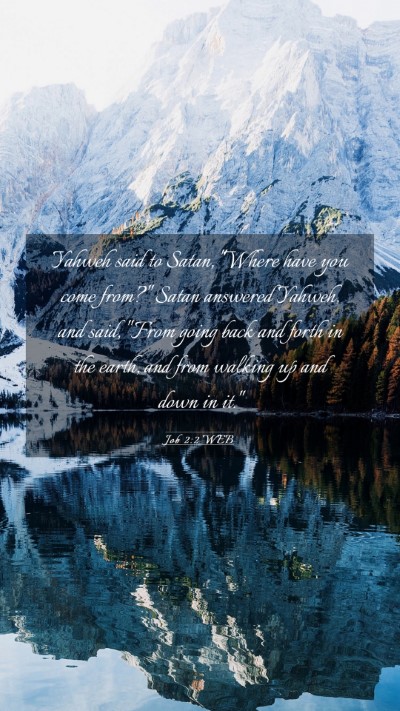Picture 03 - Job 2:2 WEB Mobile Phone Wallpaper - Yahweh said to Satan, 