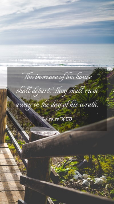 Picture 03 - Job 20:28 WEB Mobile Phone Wallpaper - The increase of his house shall depart; They - Mobile Bible Verse Wallpaper