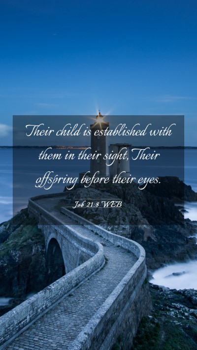Picture 03 - Job 21:8 WEB Mobile Phone Wallpaper - Their child is established with them in their - Mobile Bible Verse Wallpaper