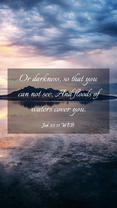 Picture 03 - Job 22:11 WEB Mobile Phone Wallpaper - Or darkness, so that you can not see, And floods - Mobile Bible Verse Wallpaper