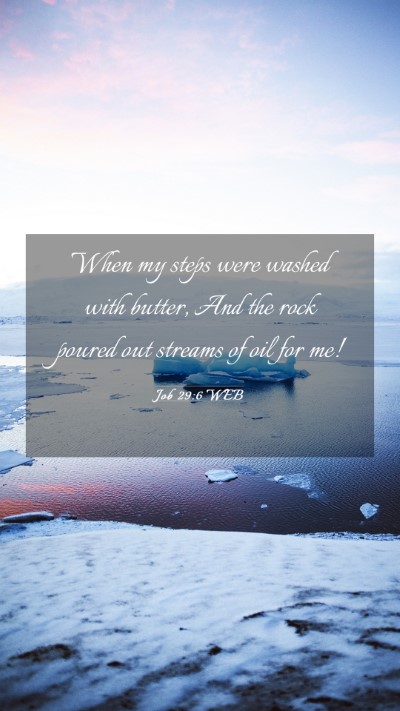 Picture 03 - Job 29:6 WEB Mobile Phone Wallpaper - When my steps were washed with butter, And the - Mobile Bible Verse Wallpaper