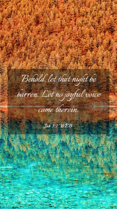 Picture 03 - Job 3:7 WEB Mobile Phone Wallpaper - Behold, let that night be barren. Let no joyful - Mobile Bible Verse Wallpaper
