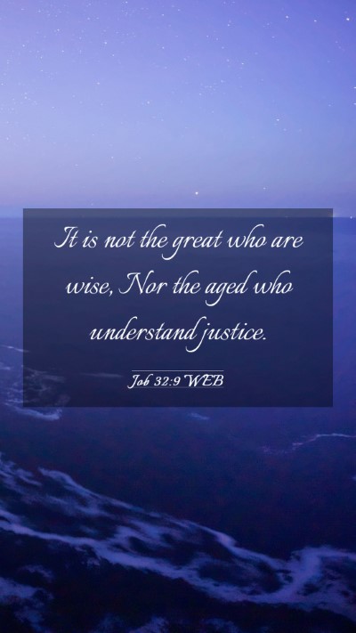 Picture 03 - Job 32:9 WEB Mobile Phone Wallpaper - It is not the great who are wise, Nor the aged - Mobile Bible Verse Wallpaper