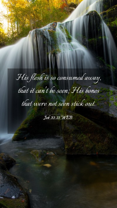 Picture 03 - Job 33:21 WEB Mobile Phone Wallpaper - His flesh is so consumed away, that it can't be - Mobile Bible Verse Wallpaper