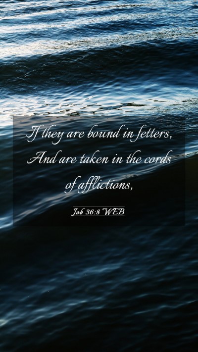 Picture 03 - Job 36:8 WEB Mobile Phone Wallpaper - If they are bound in fetters, And are taken in - Mobile Bible Verse Wallpaper