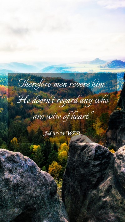Picture 03 - Job 37:24 WEB Mobile Phone Wallpaper - Therefore men revere him. He doesn't regard any - Mobile Bible Verse Wallpaper