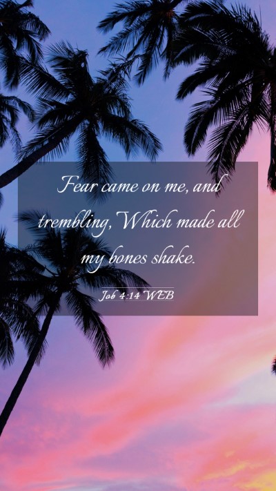 Picture 03 - Job 4:14 WEB Mobile Phone Wallpaper - Fear came on me, and trembling, Which made all my - Mobile Bible Verse Wallpaper