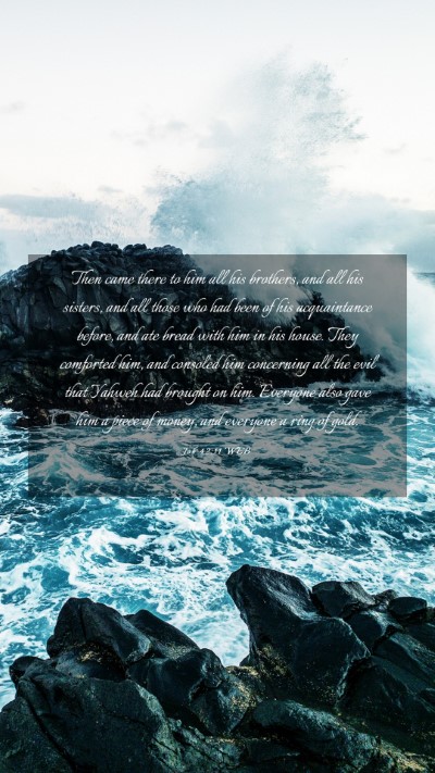 Picture 03 - Job 42:11 WEB Mobile Phone Wallpaper - Then came there to him all his brothers, and all - Mobile Bible Verse Wallpaper