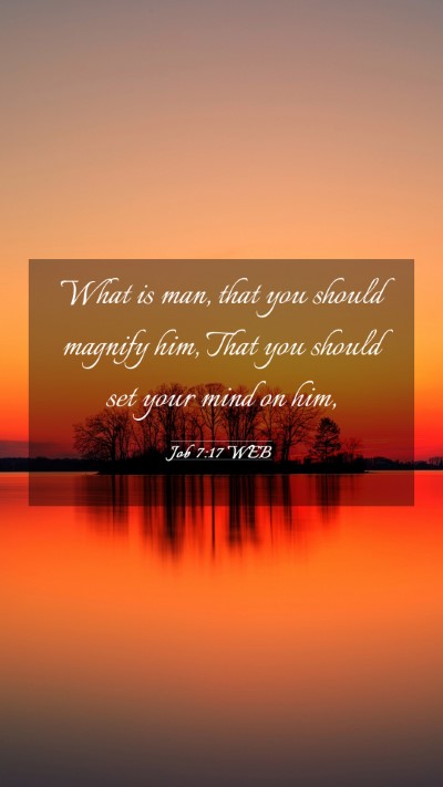 Picture 03 - Job 7:17 WEB Mobile Phone Wallpaper - What is man, that you should magnify him, That - Mobile Bible Verse Wallpaper