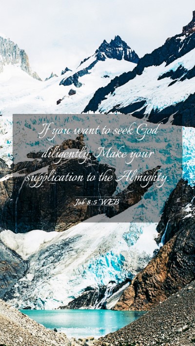 Picture 03 - Job 8:5 WEB Mobile Phone Wallpaper - If you want to seek God diligently, Make your - Mobile Bible Verse Wallpaper