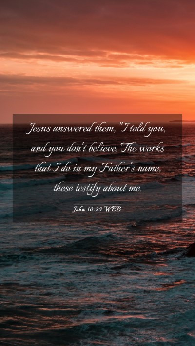 Picture 03 - John 10:25 WEB Mobile Phone Wallpaper - Jesus answered them, 