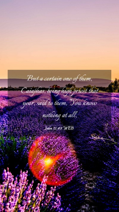 Picture 03 - John 11:49 WEB Mobile Phone Wallpaper - But a certain one of them, Caiaphas, being high - Mobile Bible Verse Wallpaper