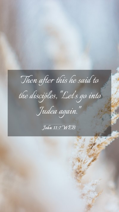 Picture 03 - John 11:7 WEB Mobile Phone Wallpaper - Then after this he said to the disciples, 