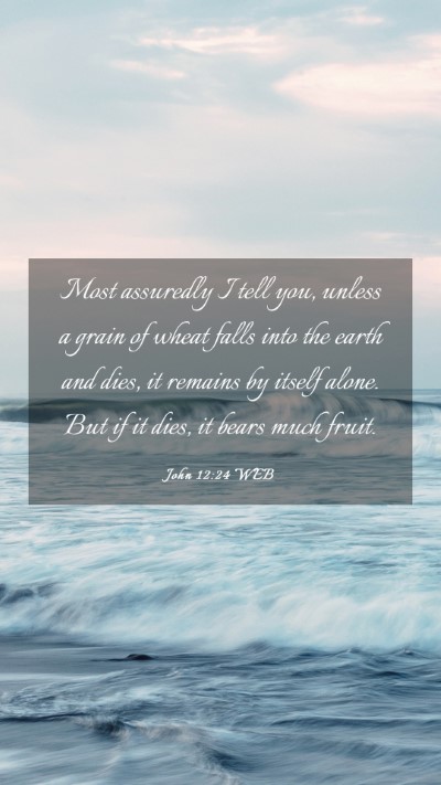 Picture 03 - John 12:24 WEB Mobile Phone Wallpaper - Most assuredly I tell you, unless a grain of - Mobile Bible Verse Wallpaper