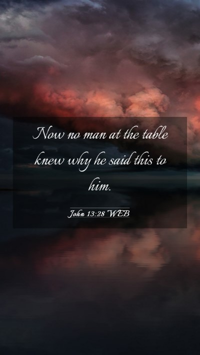 Picture 03 - John 13:28 WEB Mobile Phone Wallpaper - Now no man at the table knew why he said this to - Mobile Bible Verse Wallpaper