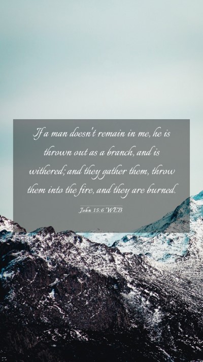Picture 03 - John 15:6 WEB Mobile Phone Wallpaper - If a man doesn't remain in me, he is thrown out - Mobile Bible Verse Wallpaper