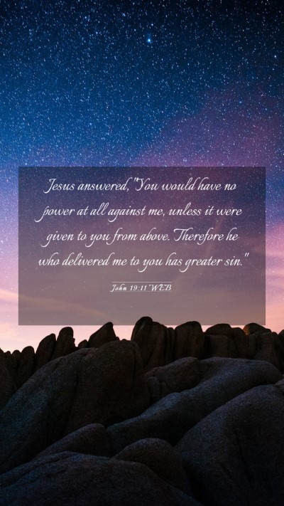 Picture 03 - John 19:11 WEB Mobile Phone Wallpaper - Jesus answered, 