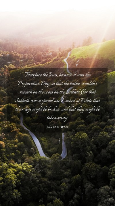 Picture 03 - John 19:31 WEB Mobile Phone Wallpaper - Therefore the Jews, because it was the - Mobile Bible Verse Wallpaper