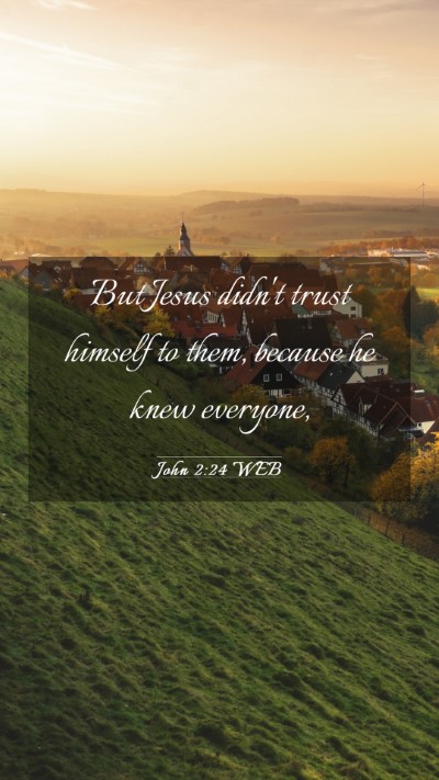 Picture 03 - John 2:24 WEB Mobile Phone Wallpaper - But Jesus didn't trust himself to them, because - Mobile Bible Verse Wallpaper