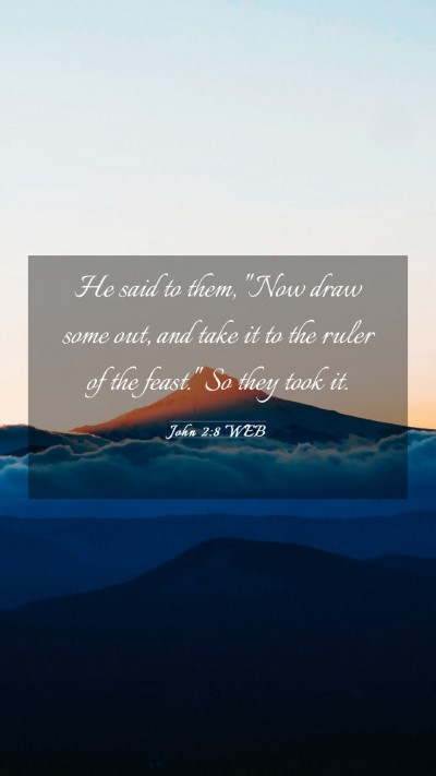 Picture 03 - John 2:8 WEB Mobile Phone Wallpaper - He said to them, 