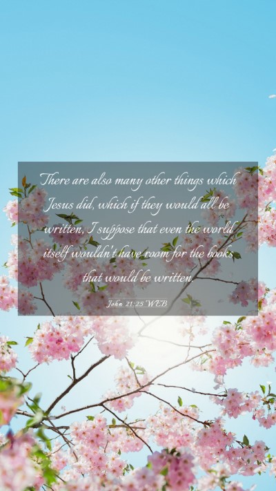 Picture 03 - John 21:25 WEB Mobile Phone Wallpaper - There are also many other things which Jesus did, - Mobile Bible Verse Wallpaper